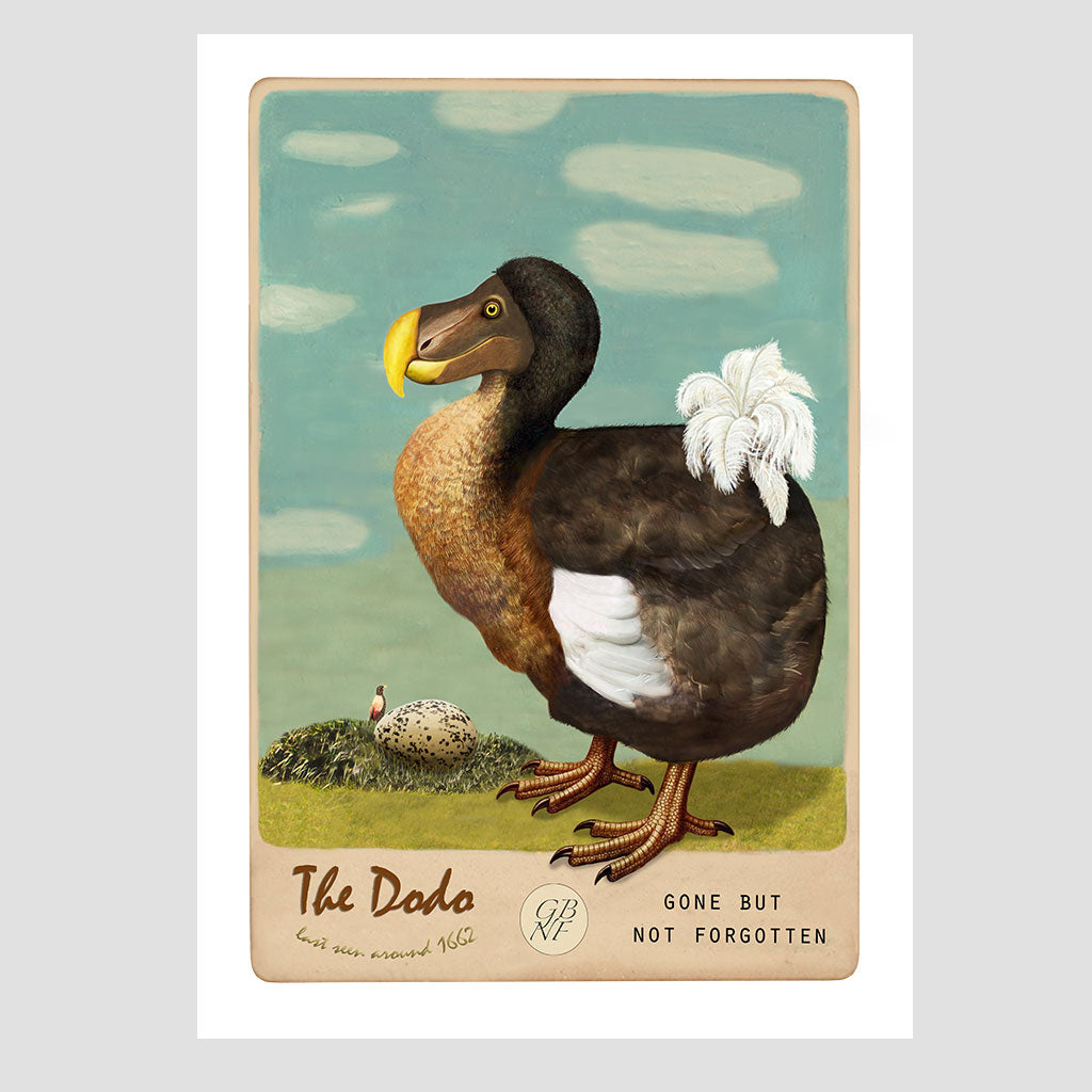 Am I Extinct, Or What? (Dodo Bird Portrait) Ceramic Tile