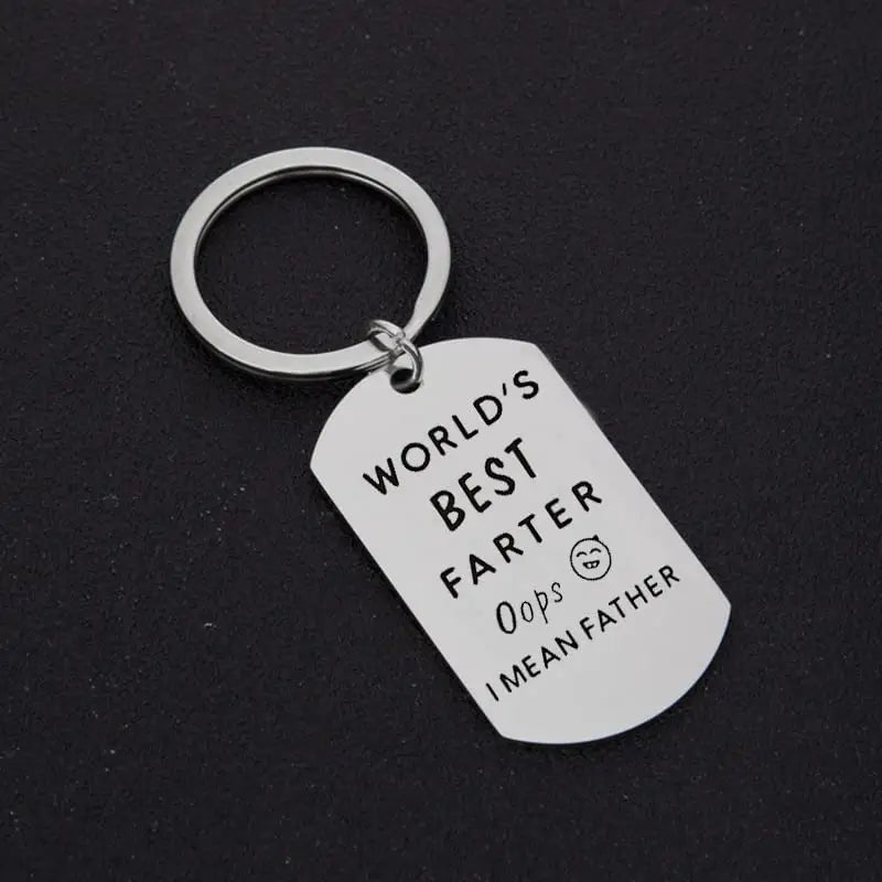 Engraved Key Ring - Worlds Best Farter - Silver – Design Withdrawals