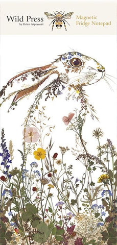 Magnetic Note Pad - Wildflower Hare