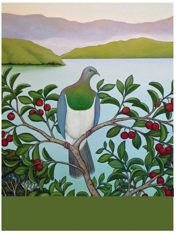 Kereru At Waters Edge Note Pad by Clare Reilly