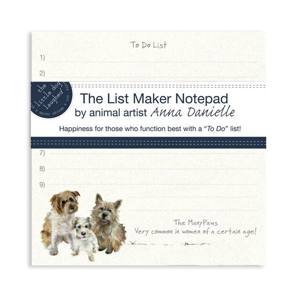 The Many Paws List Maker Notepad