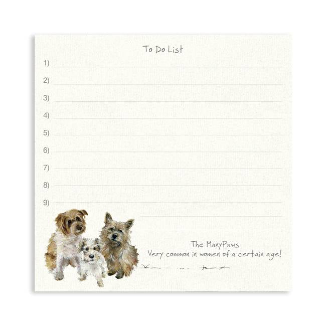 The Many Paws List Maker Notepad