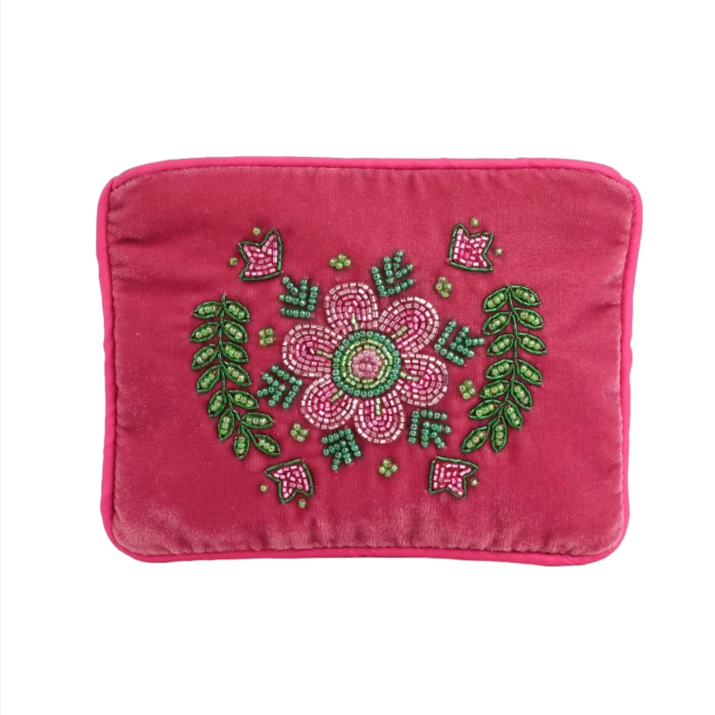 Floral Folk Velvet Purse