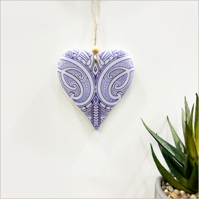 Hanging Ornament - Heart Moko