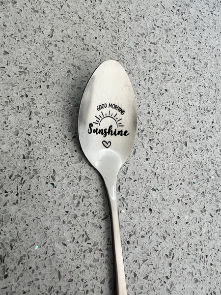 Engraved Coffee/Ice Cream Spoon - Good Morning Sunshine