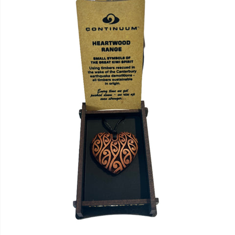 Heartwood Range - Boxed Heart Pendant