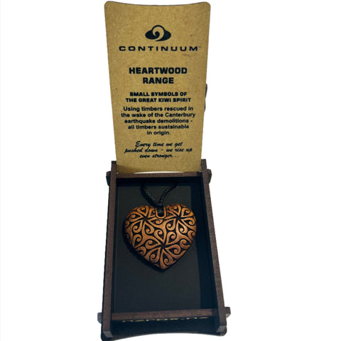 Heartwood Range - Boxed Heart Pendant