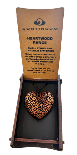 Heartwood Range - Boxed Heart Pendant