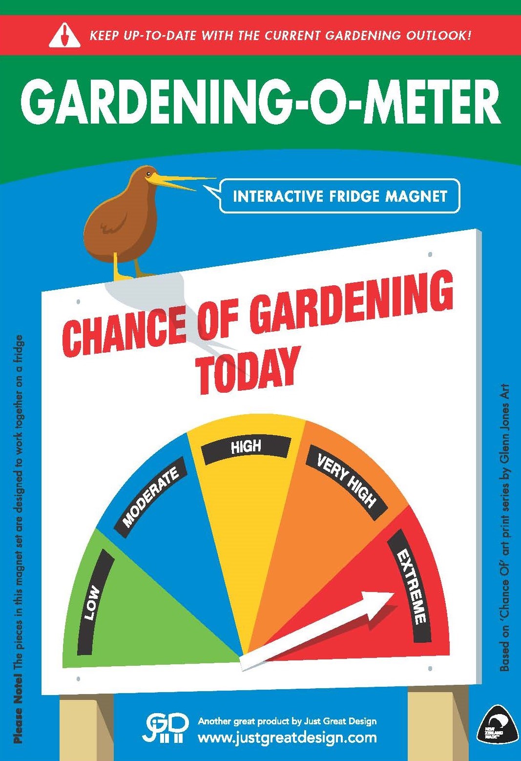 Gardening-O-Meter Fridge Magnet