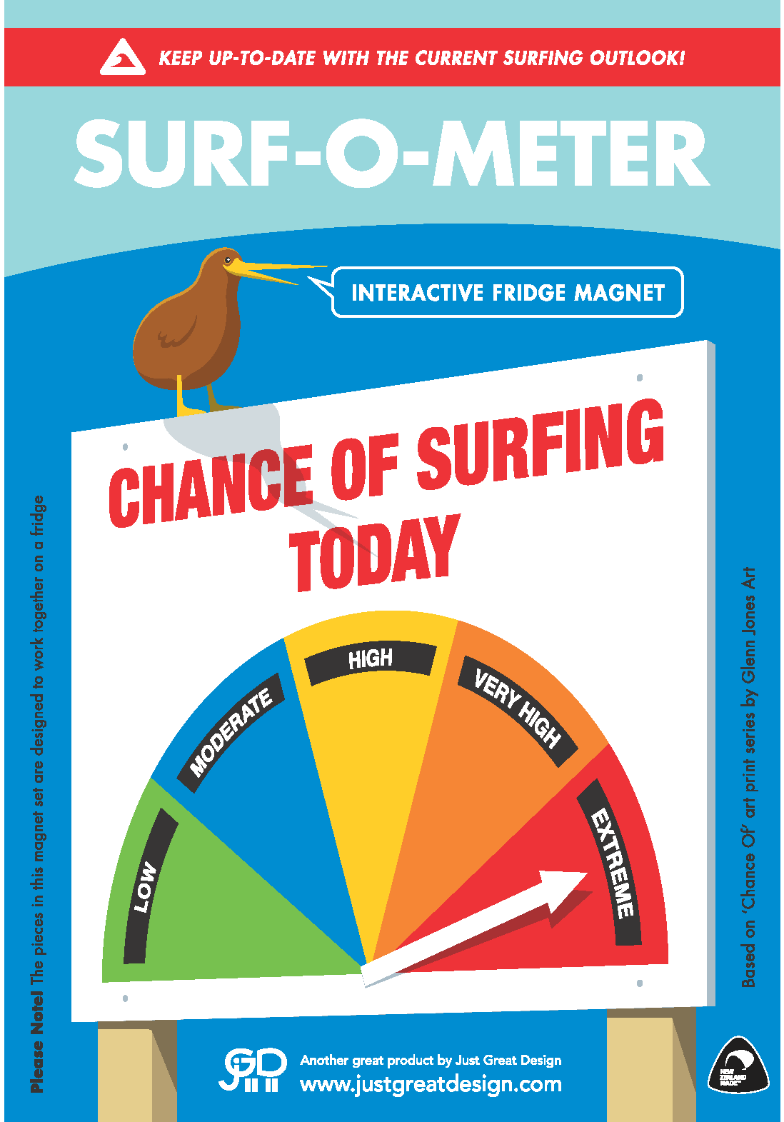 Surf-O-Meter Fridge Magnet