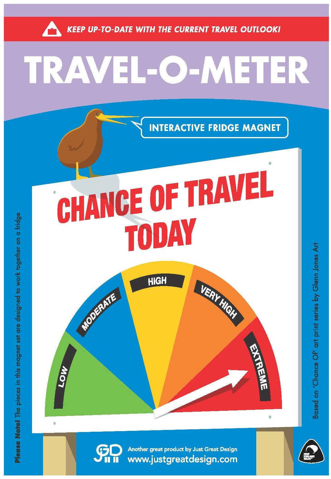 Travel-O-Meter Fridge Magnet