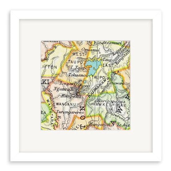 Central Plateau - Vintage Map Print