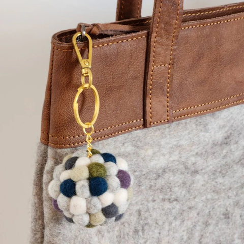 Feltball Key Ring - Multi