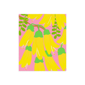 Bright Botanical Kowhai Lens Cloth