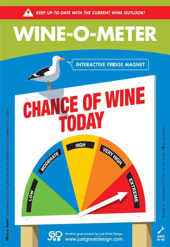 Wine-O-Meter Fridge Magnet