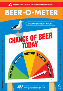 Beer-O-Meter Fridge Magnet