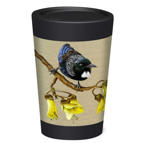 CUPPA COFFEE CUP- Tui on Kowhai