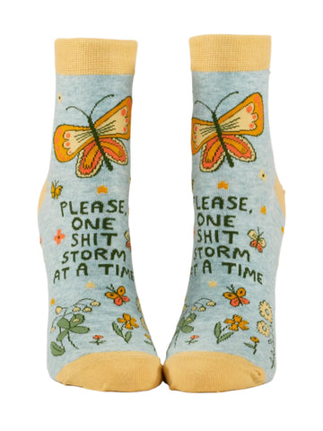 Please, One Shitstorm At A Time Ankle Socks