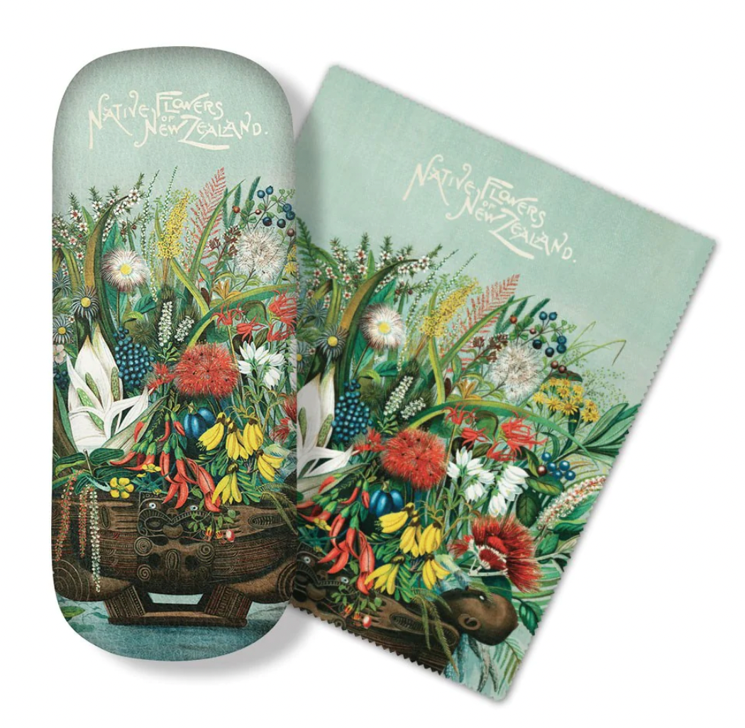 Glasses Case and Lens Cloth Set - Native Flowers