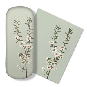 Glasses Case and Lens Cloth Set - Vintage Botanical Manuka