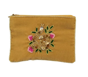 Gold Snake Velvet Coin Purse