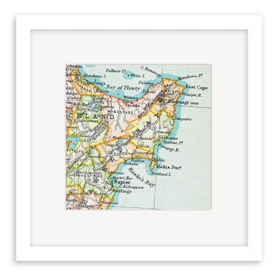 Hawke's Bay - Vintage Map Print