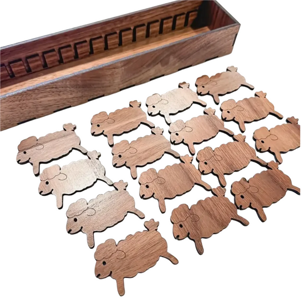 Wooden Embroidery Thread Organiser Set - Sheep