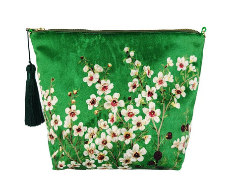 Manuka Flowers - Velvet Cosmetic Bag