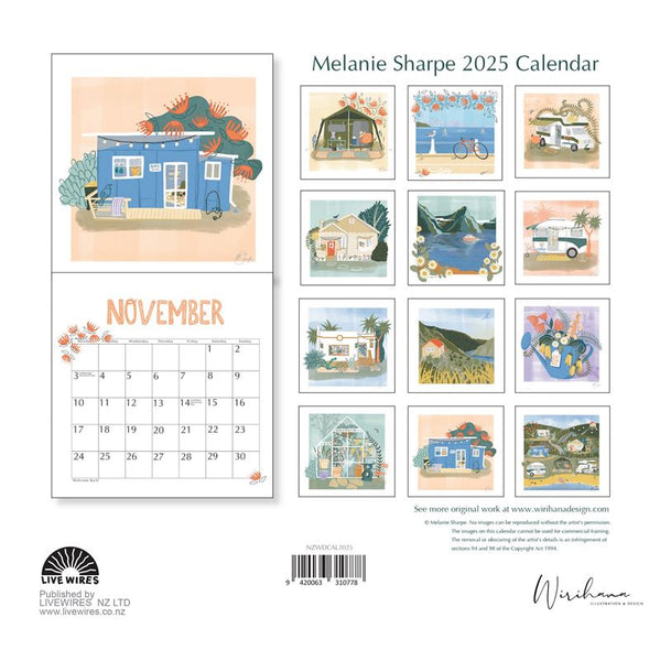 Melanie Sharpe 2025 Wall Calendar