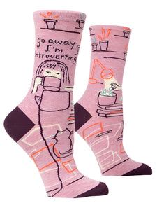 Go Away I'm Introverting Crew Socks