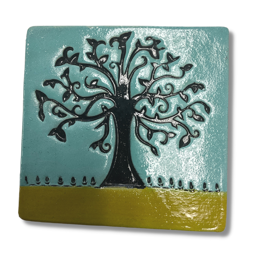 Tree Square Ceramic Tile