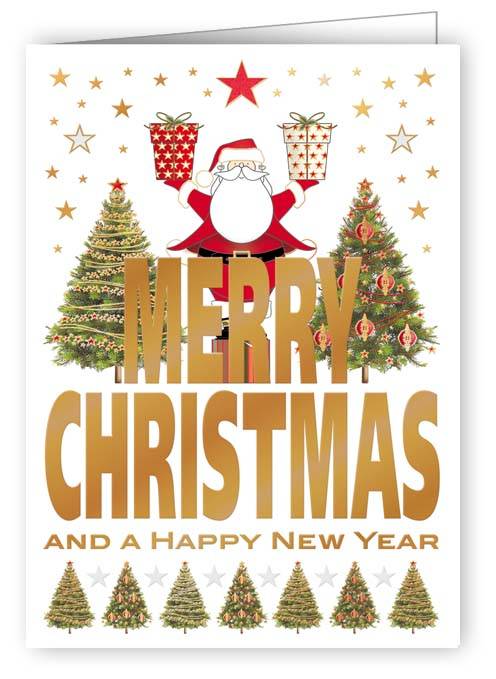 Santa Merry Christmas - Mini Card