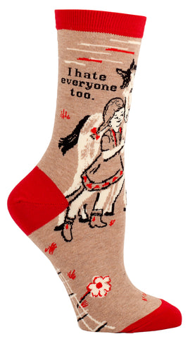 I Hate Everyone Too Crew Socks