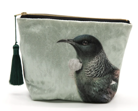 Luxurious Velvet Cosmetic Bags - Hushed Green Tui