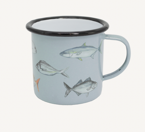 NZ Fishing Enamel Mug