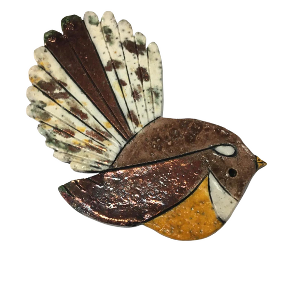 Ceramic Native Fantail Bird