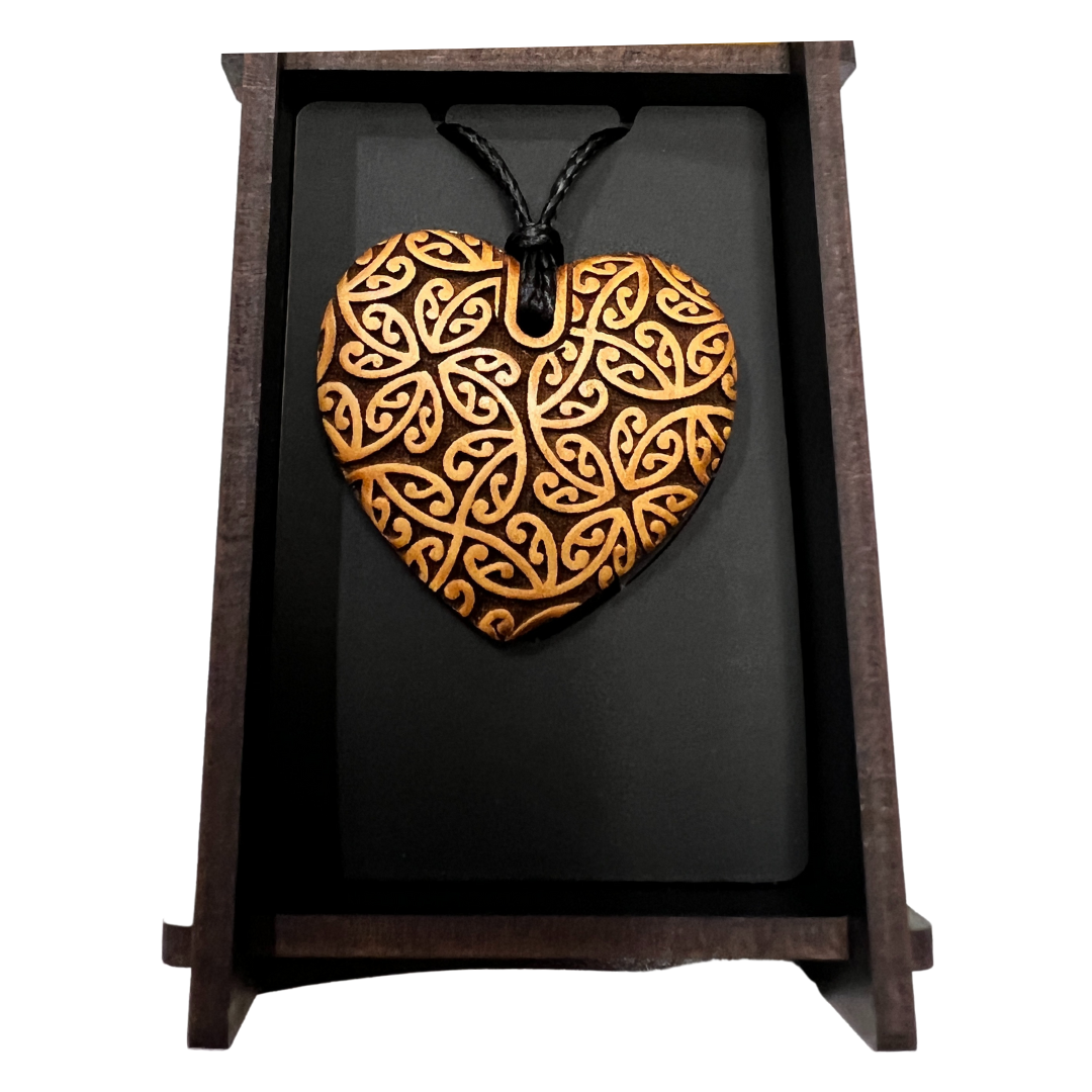 Heartwood Range - Boxed Heart Pendant