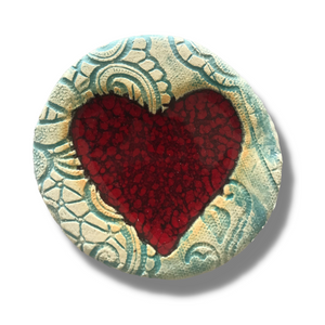 Blue Heart Ceramic Biccie