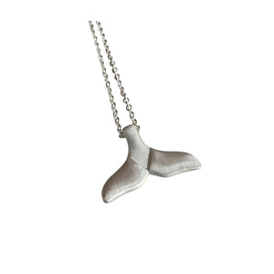 Whale Fluke Necklace in Silver